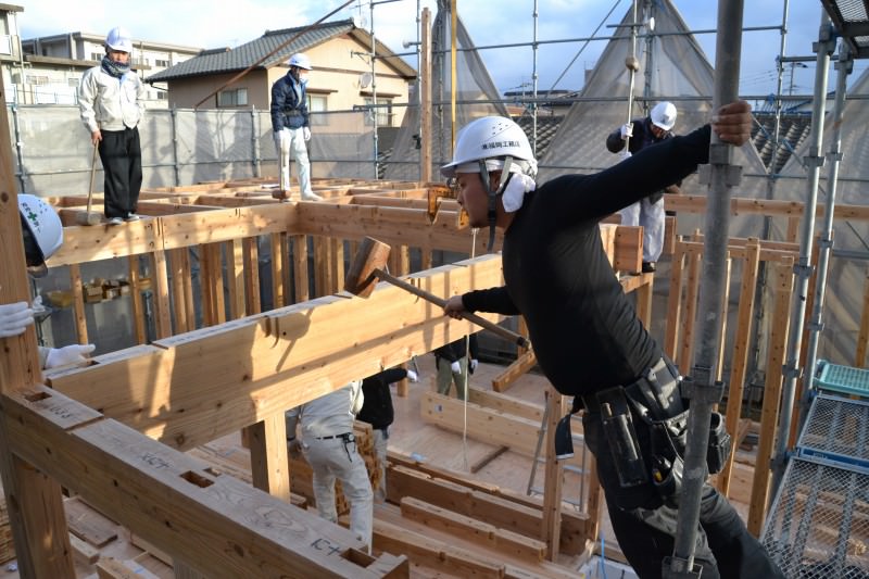 「福岡市南区柳瀬01」注文住宅現場リポート⑥【上棟式】