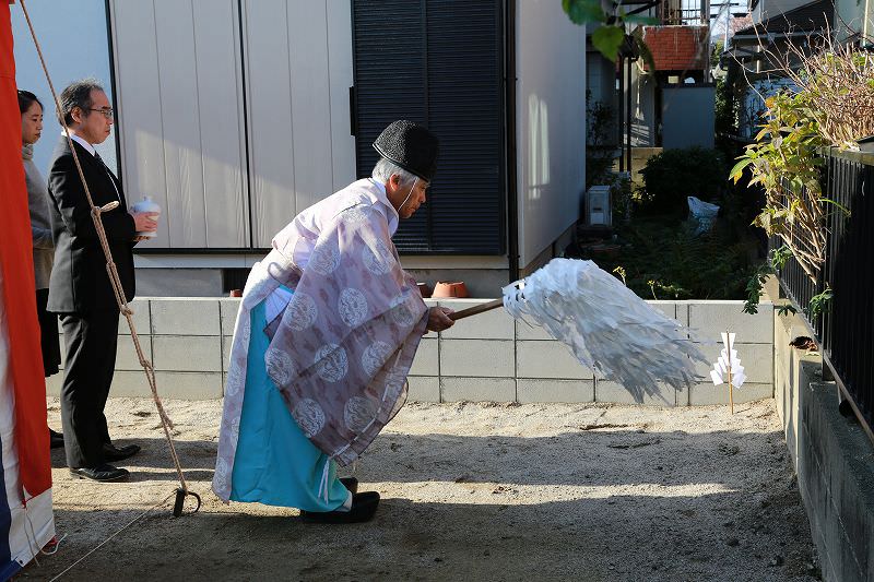 福岡市南区柳瀬01　注文住宅建築現場リポート①　～地鎮祭～