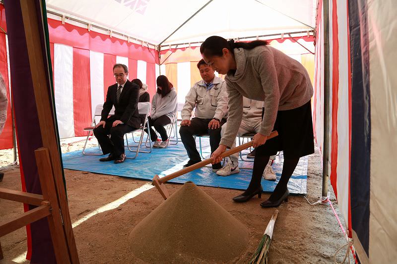 福岡市南区柳瀬01　注文住宅建築現場リポート①　～地鎮祭～