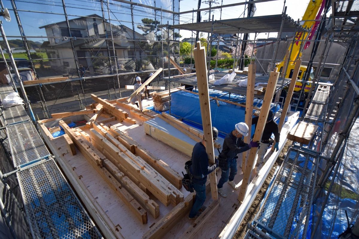 福岡県糸島市05　注文住宅建築現場リポート②　～上棟式・前編～