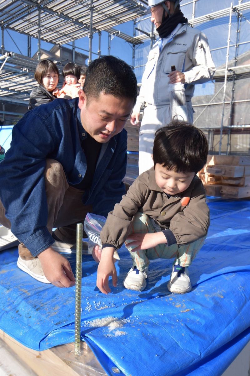 福岡県糸島市05　注文住宅建築現場リポート②　～上棟式・前編～