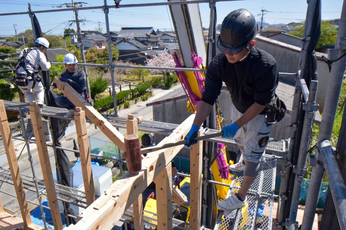 福岡県糸島市05　注文住宅建築現場リポート②　～上棟式・前編～