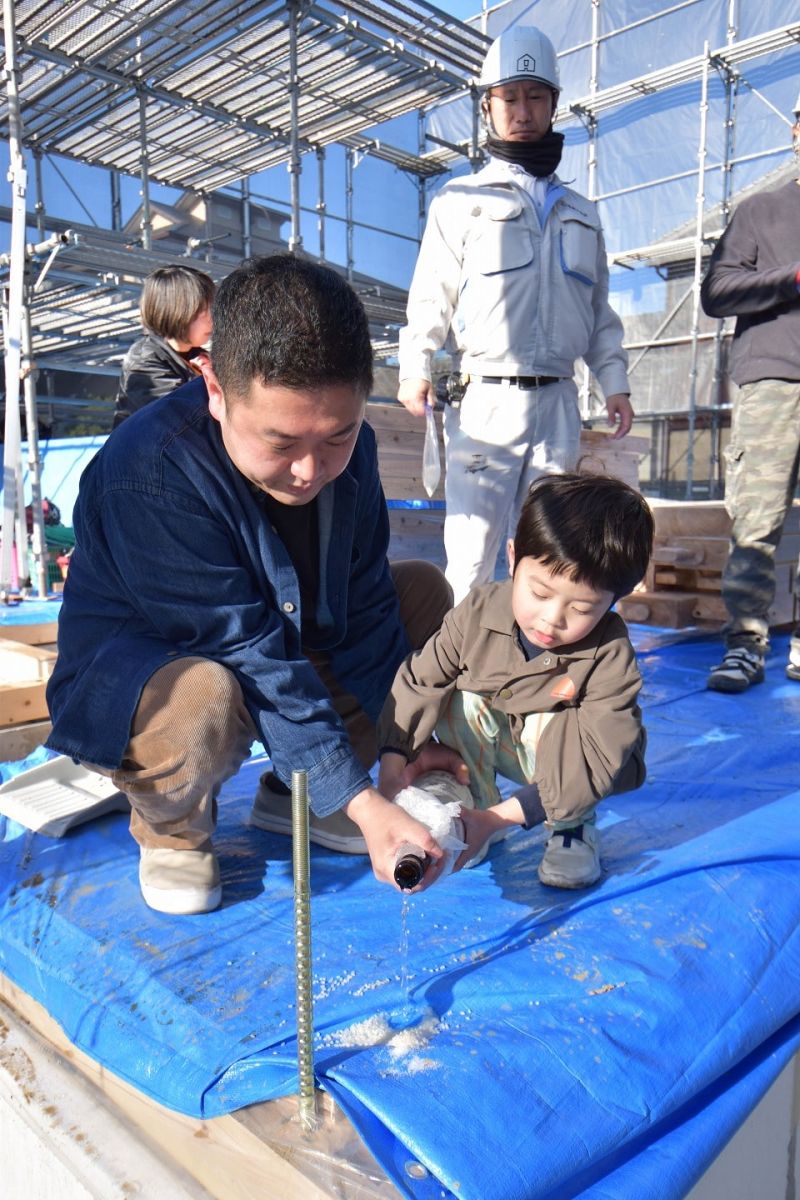 福岡県糸島市05　注文住宅建築現場リポート②　～上棟式・前編～