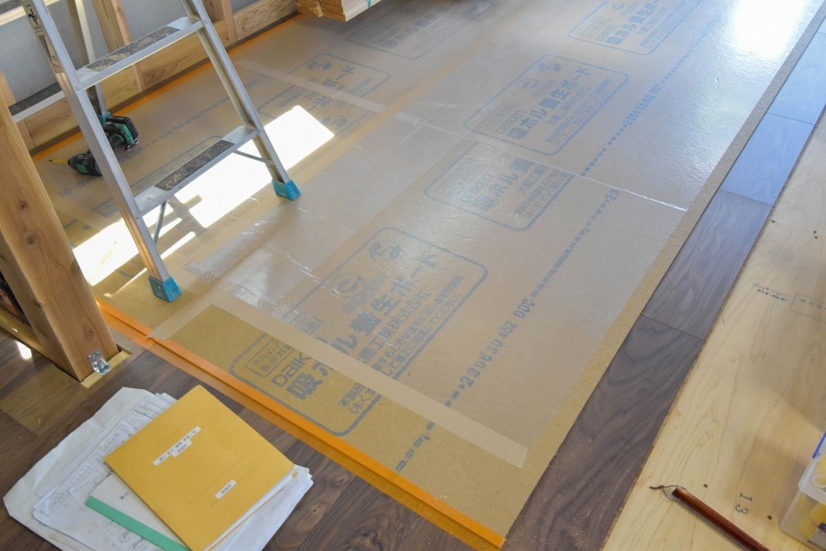 「福岡市西区08」注文住宅現場リポート④【木工事】【床材】