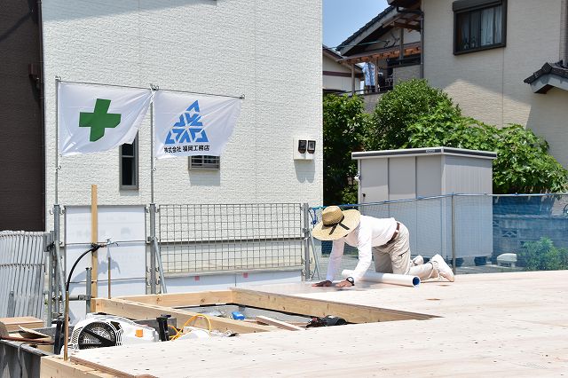 「小郡市01」注文住宅現場リポート③【木工事】【土台敷き】