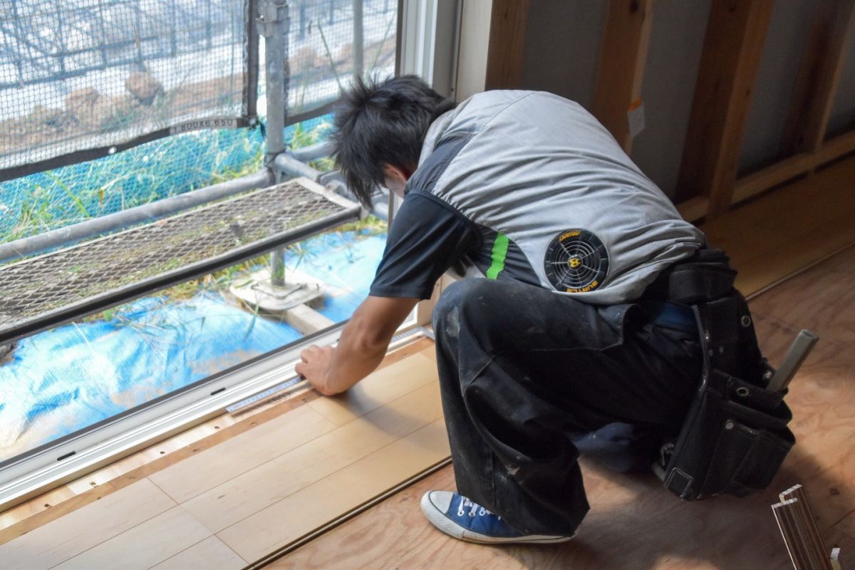 「太宰府市10」注文住宅現場リポート④【木工事】【床材】