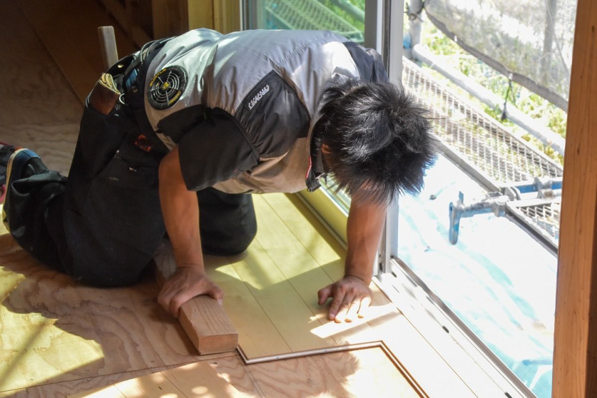 「太宰府市10」注文住宅現場リポート④【木工事】【床材】