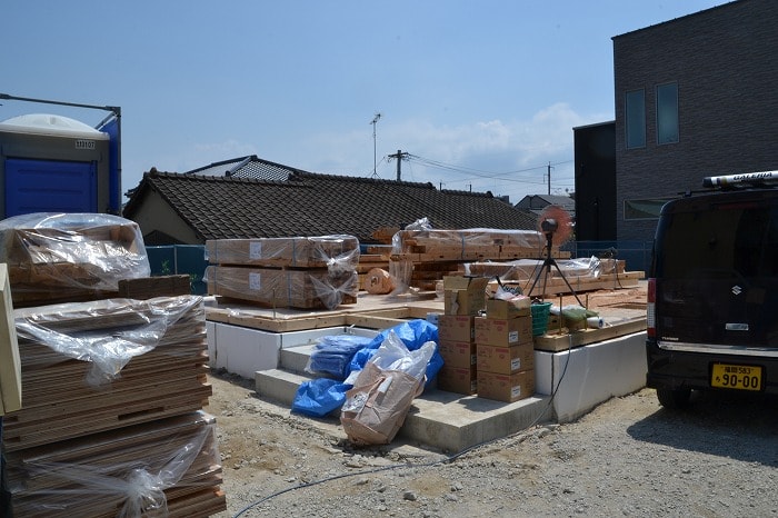 「福岡市南区09」注文住宅現場リポート④【木工事】【土台敷き】
