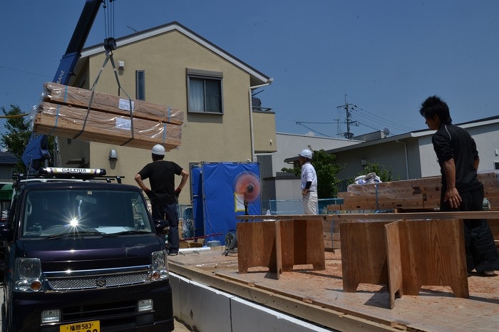 「福岡市南区09」注文住宅現場リポート④【木工事】【土台敷き】