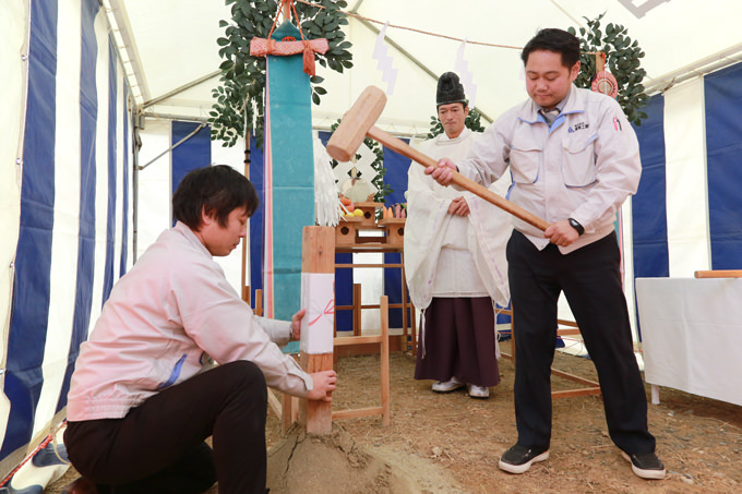 福岡市南区08　注文住宅建築現場リポート①　～地鎮祭～