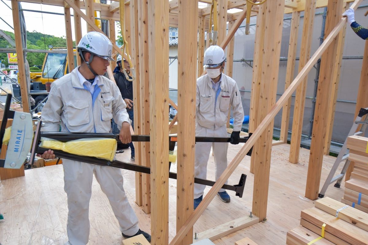 福岡県糟屋郡志免町05　注文住宅建築現場リポート③　～上棟式・前編～