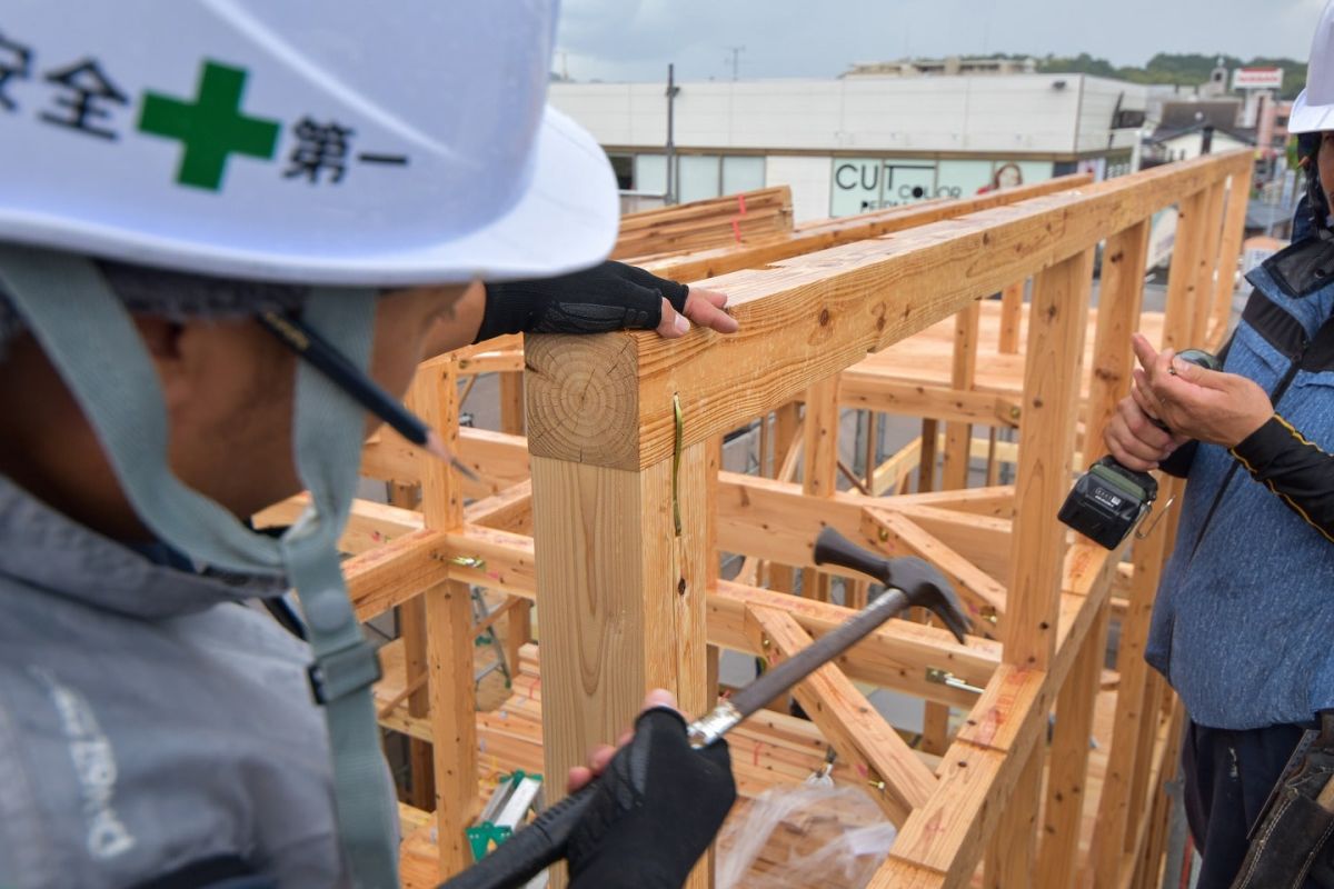 福岡県糟屋郡志免町05　注文住宅建築現場リポート③　～上棟式・前編～