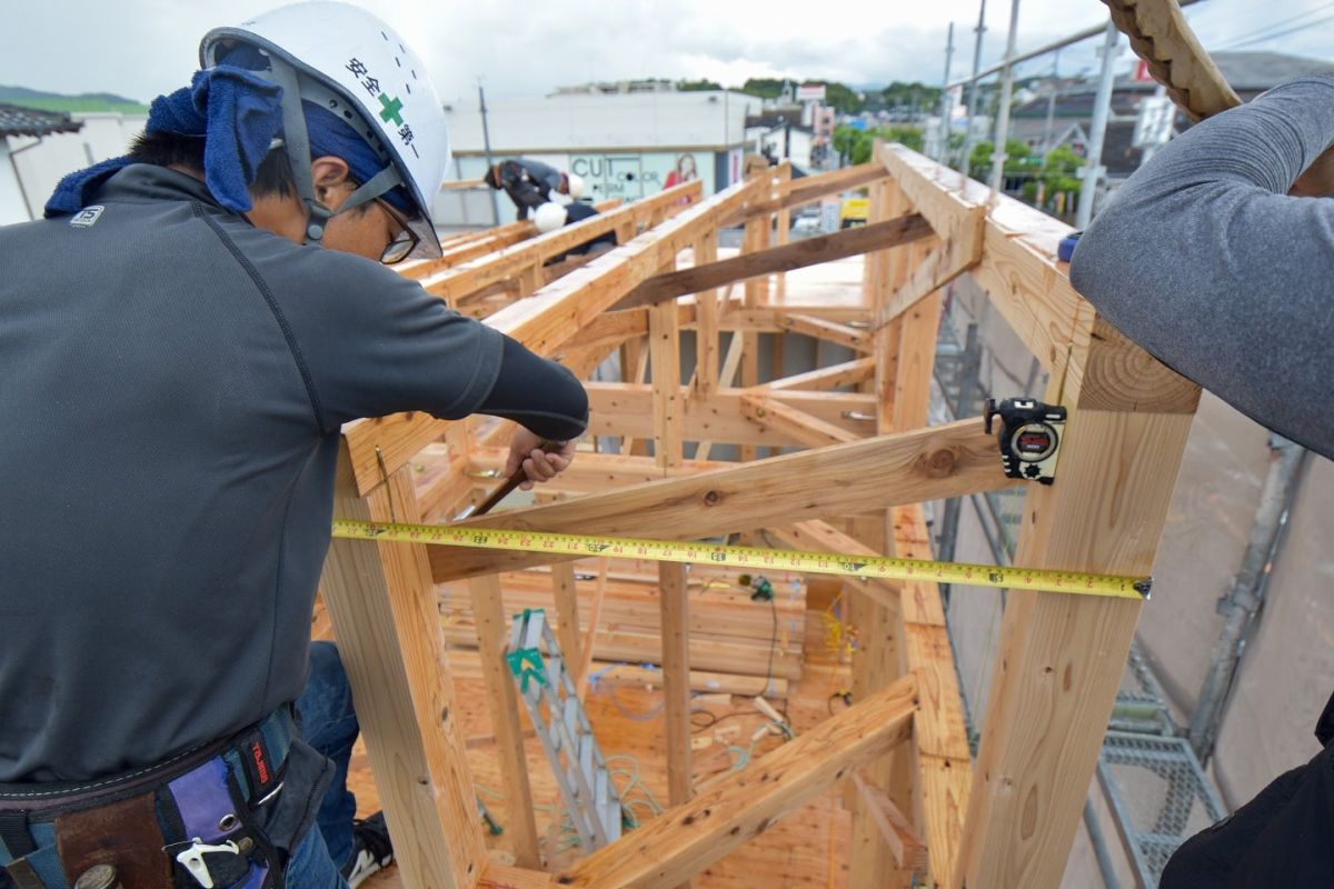 福岡県糟屋郡志免町05　注文住宅建築現場リポート③　～上棟式・前編～