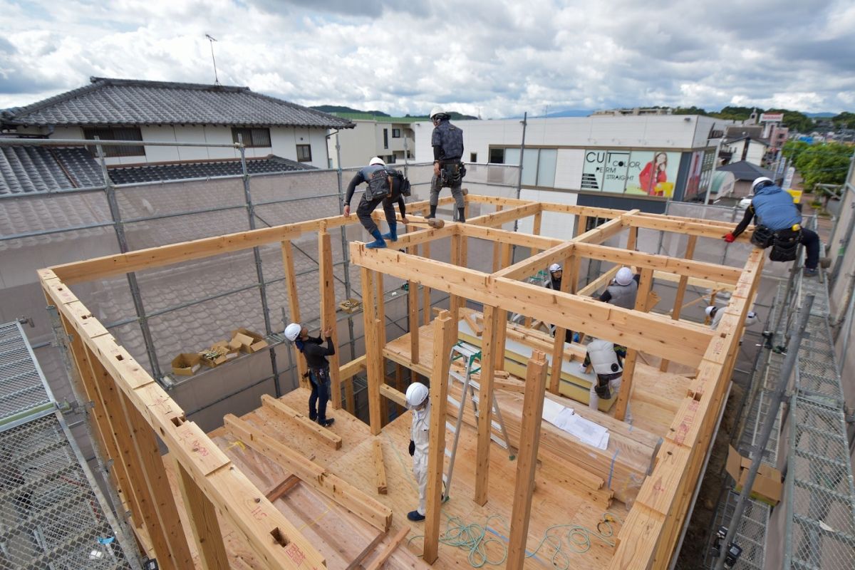 福岡県糟屋郡志免町05　注文住宅建築現場リポート③　～上棟式・前編～