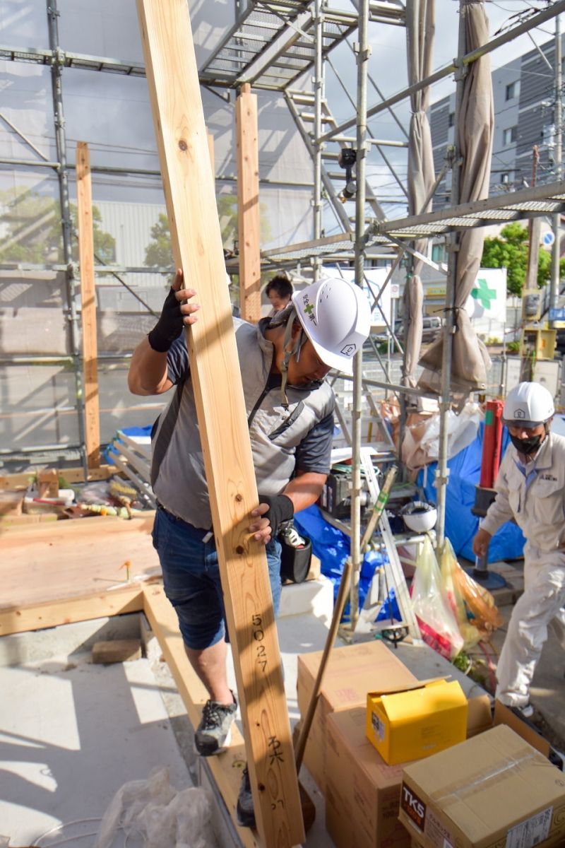 福岡県糟屋郡志免町05　注文住宅建築現場リポート③　～上棟式・前編～