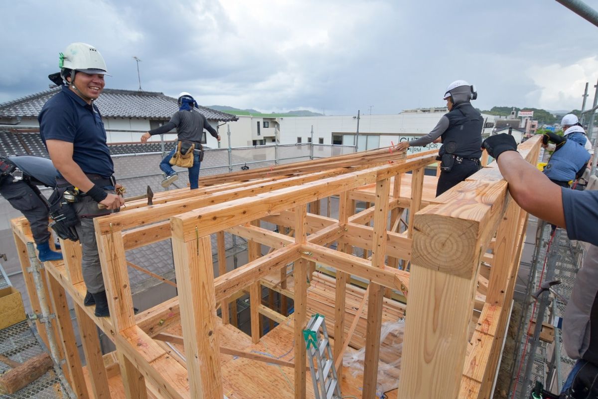 福岡県糟屋郡志免町05　注文住宅建築現場リポート③　～上棟式・前編～