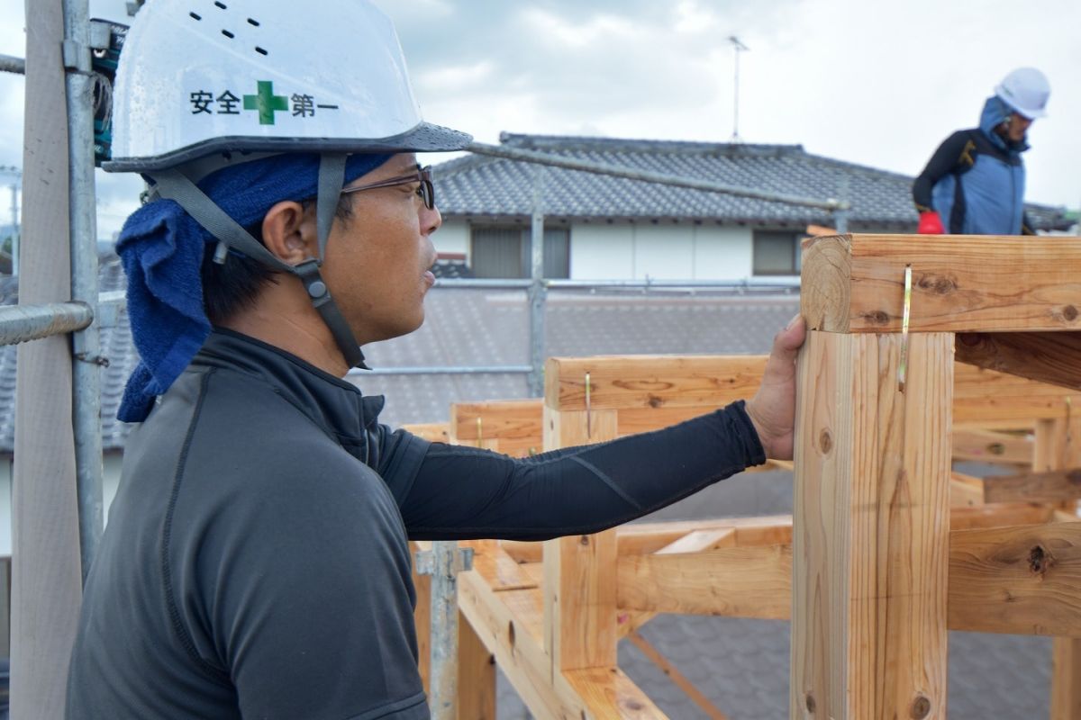 福岡県糟屋郡志免町05　注文住宅建築現場リポート③　～上棟式・前編～