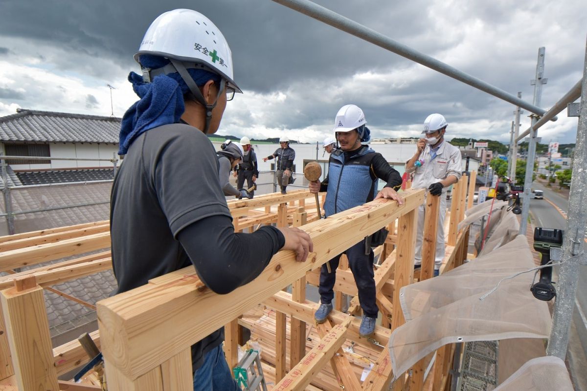 福岡県糟屋郡志免町05　注文住宅建築現場リポート③　～上棟式・前編～