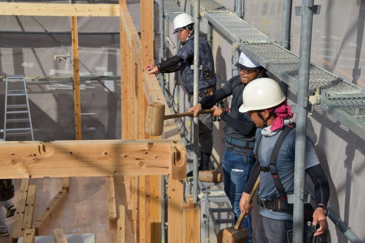 福岡県糟屋郡志免町05　注文住宅建築現場リポート③　～上棟式・前編～