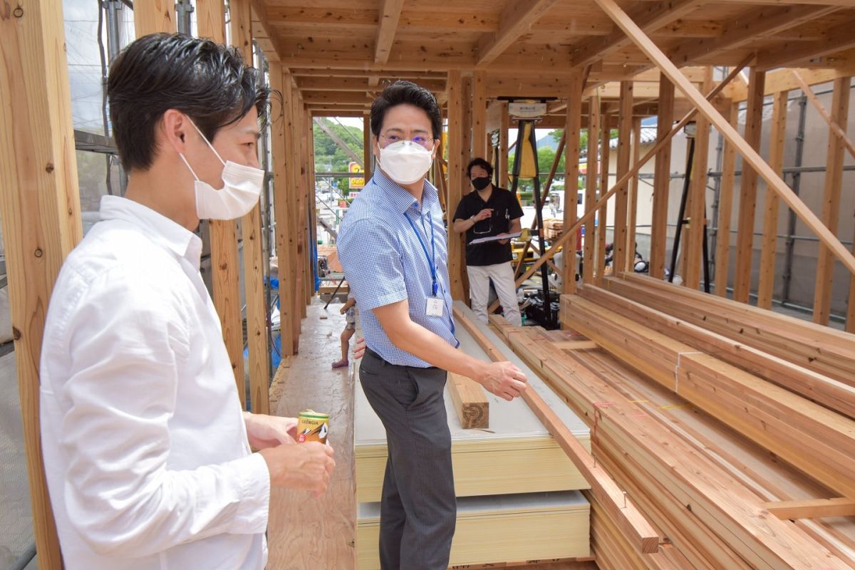 福岡県糟屋郡志免町05　注文住宅建築現場リポート③　～上棟式・前編～