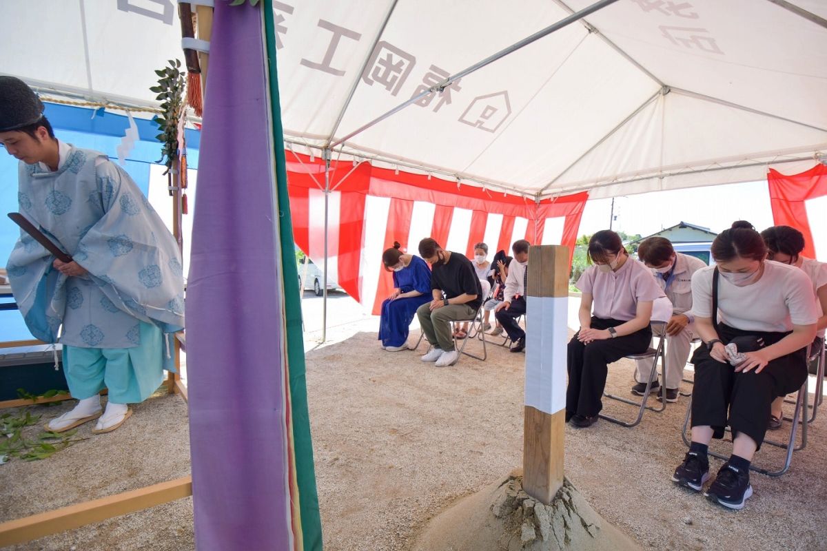 「田川郡香春町01」注文住宅現場リポート①【地鎮祭】