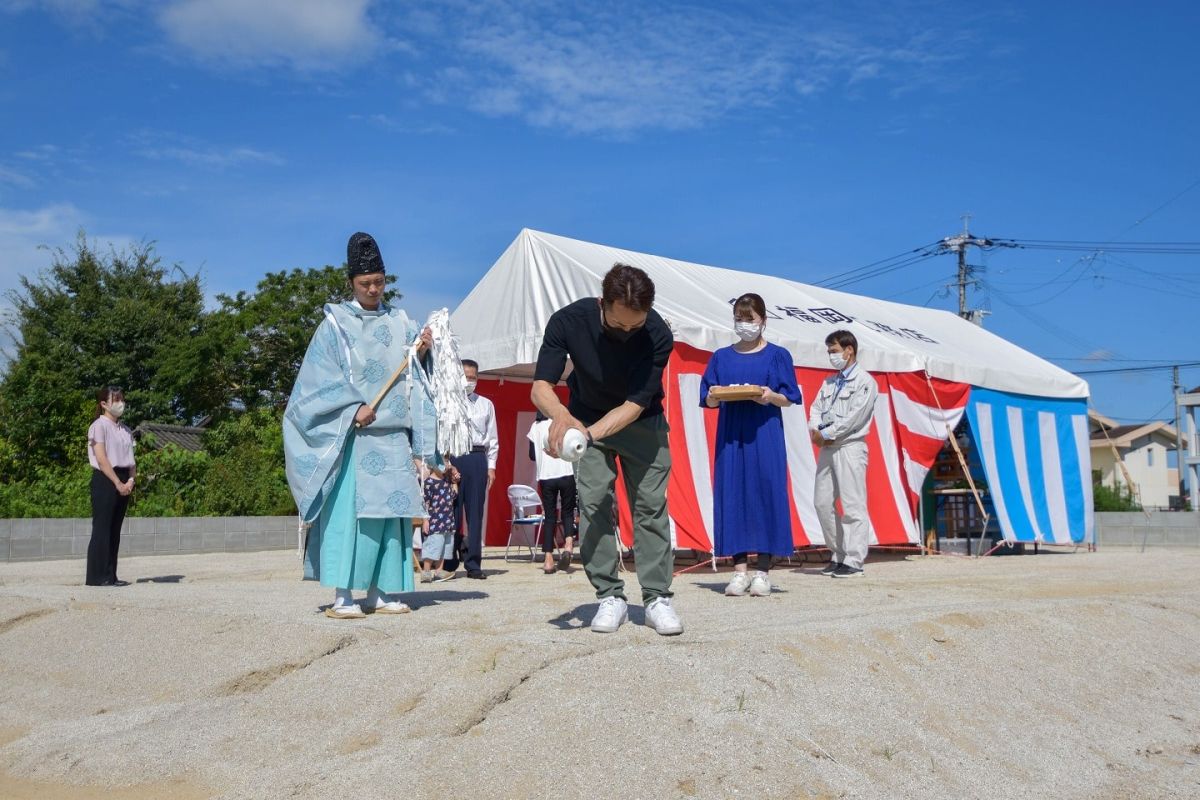 「田川郡香春町01」注文住宅現場リポート①【地鎮祭】