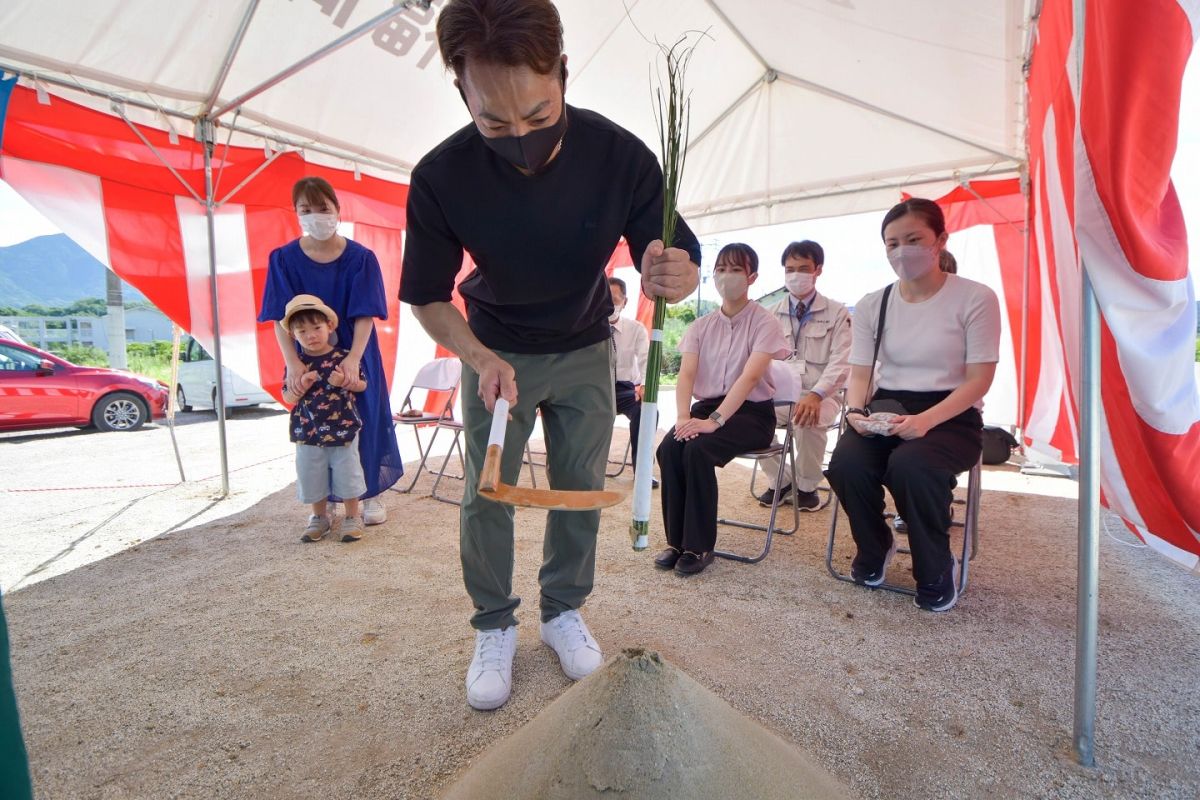 「田川郡香春町01」注文住宅現場リポート①【地鎮祭】