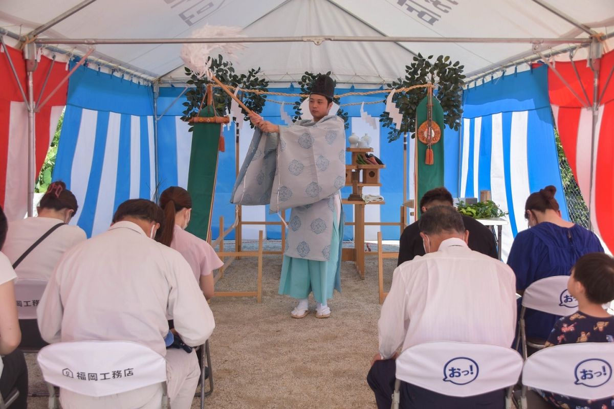 「田川郡香春町01」注文住宅現場リポート①【地鎮祭】