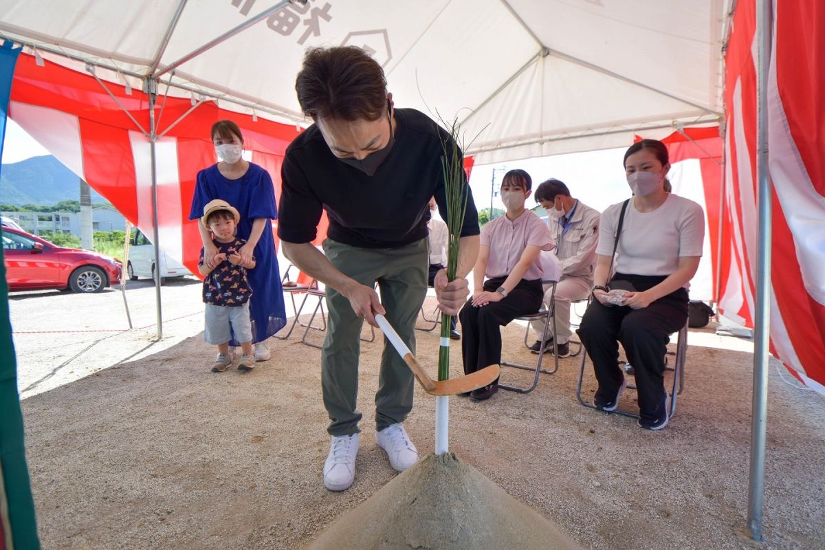 「田川郡香春町01」注文住宅現場リポート①【地鎮祭】