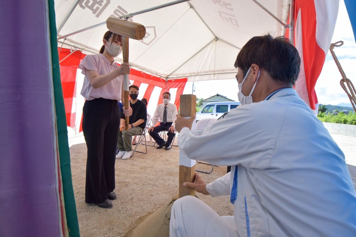「田川郡香春町01」注文住宅現場リポート①【地鎮祭】