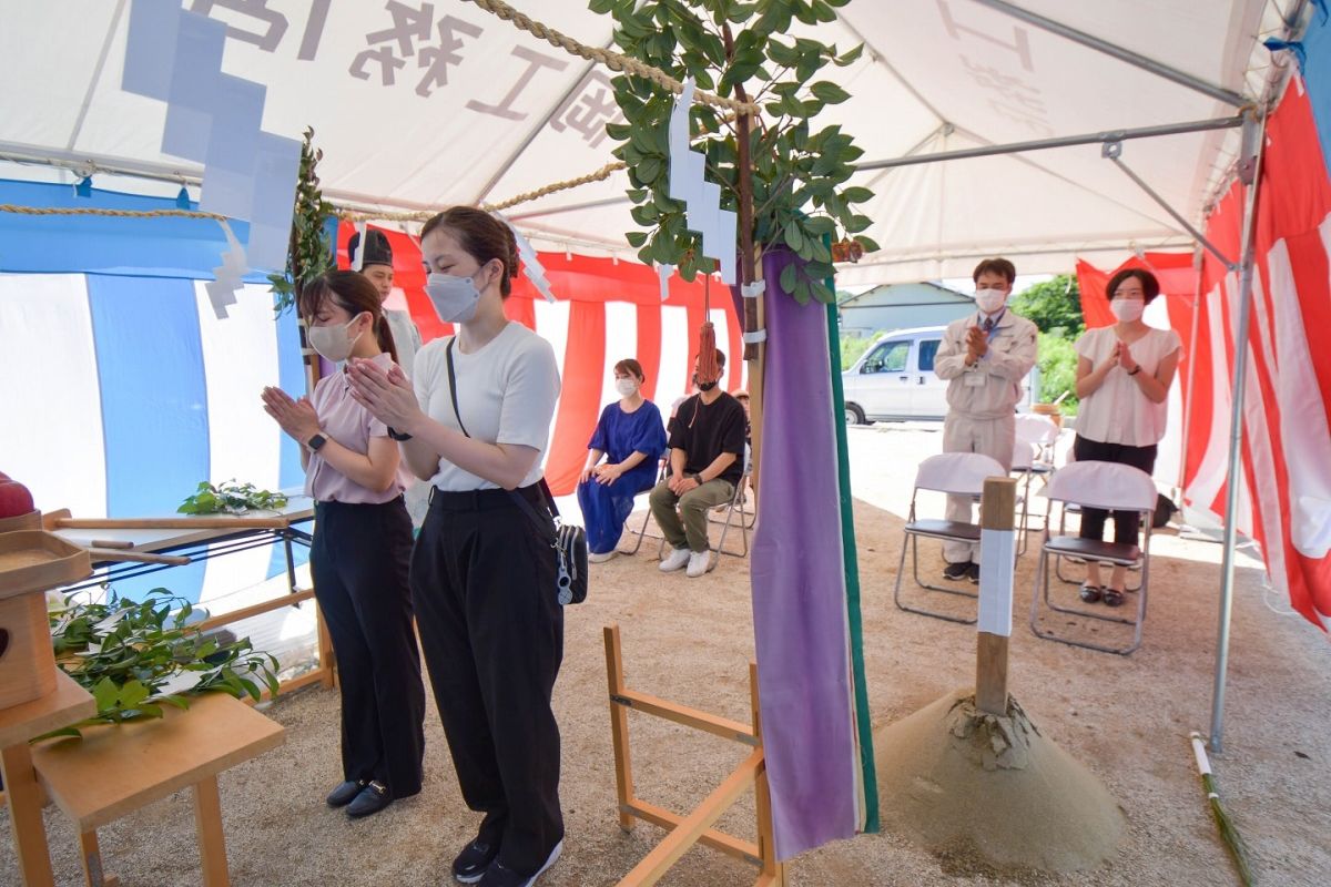 「田川郡香春町01」注文住宅現場リポート①【地鎮祭】