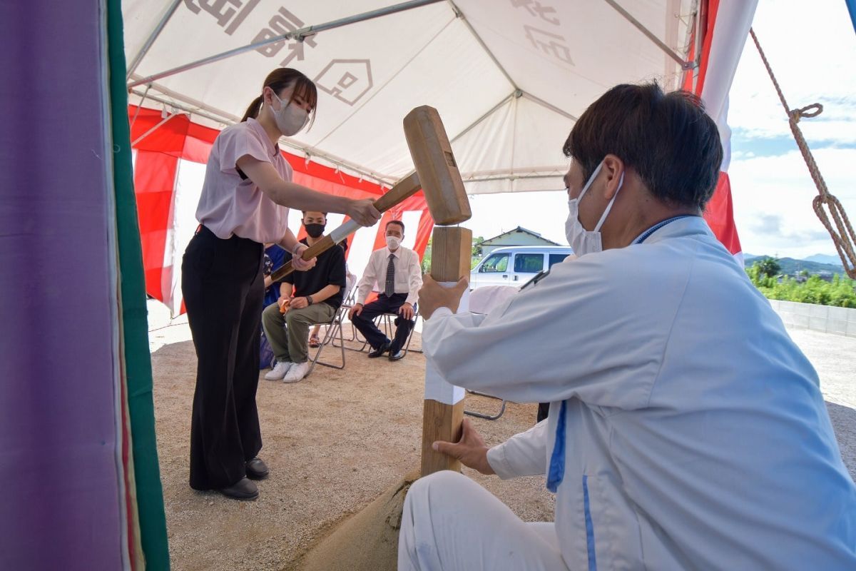 「田川郡香春町01」注文住宅現場リポート①【地鎮祭】