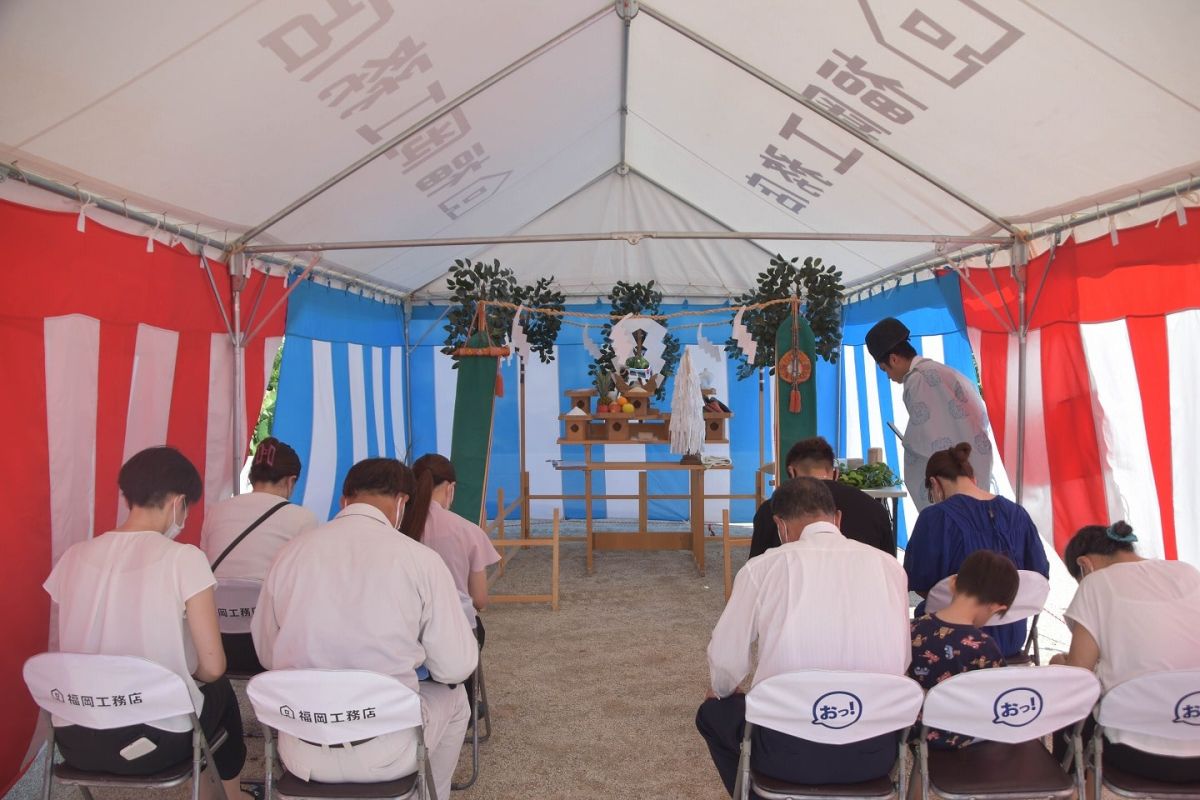 「田川郡香春町01」注文住宅現場リポート①【地鎮祭】
