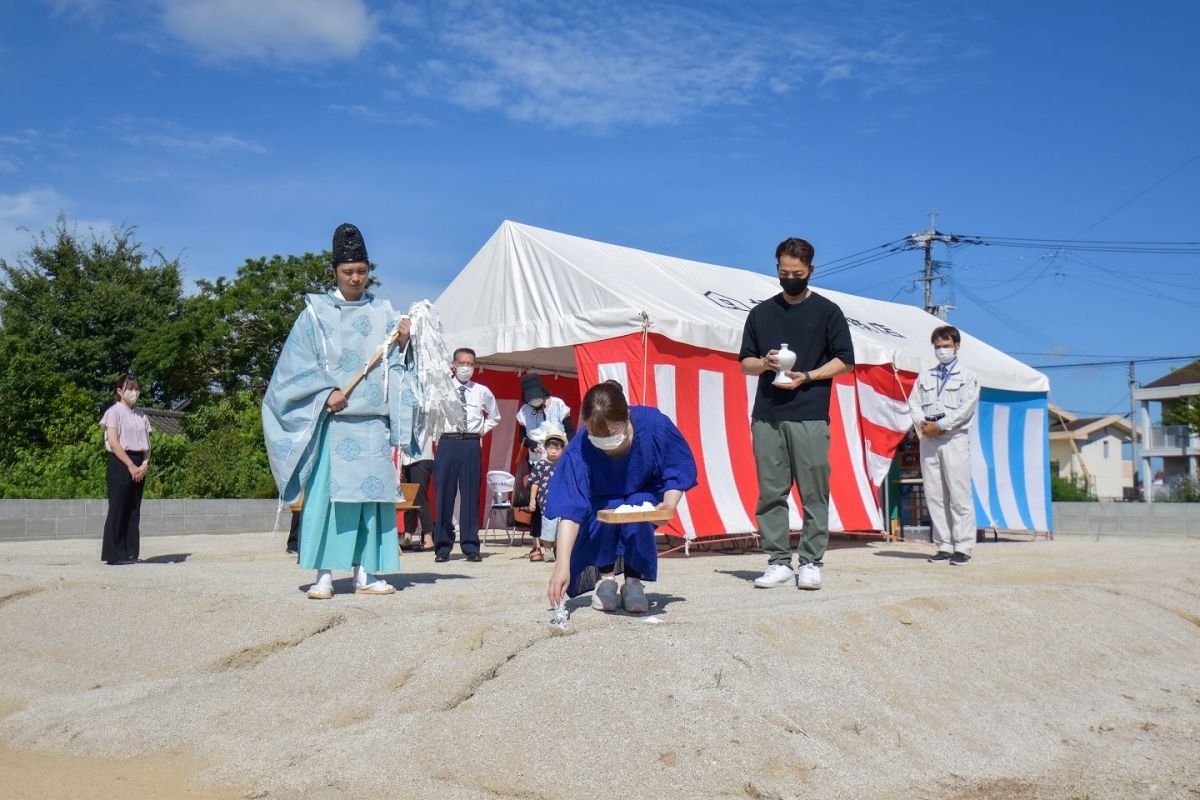 「田川郡香春町01」注文住宅現場リポート①【地鎮祭】