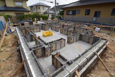 福岡県太宰府市09　注文住宅建築現場リポート①　～基礎工事・立ち上がりコンクリート～