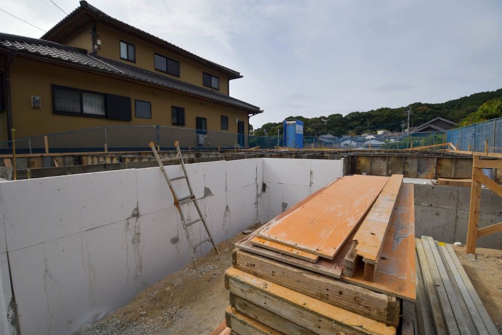 「太宰府市09」注文住宅現場リポート①【基礎工事】【立ち上がりコン】