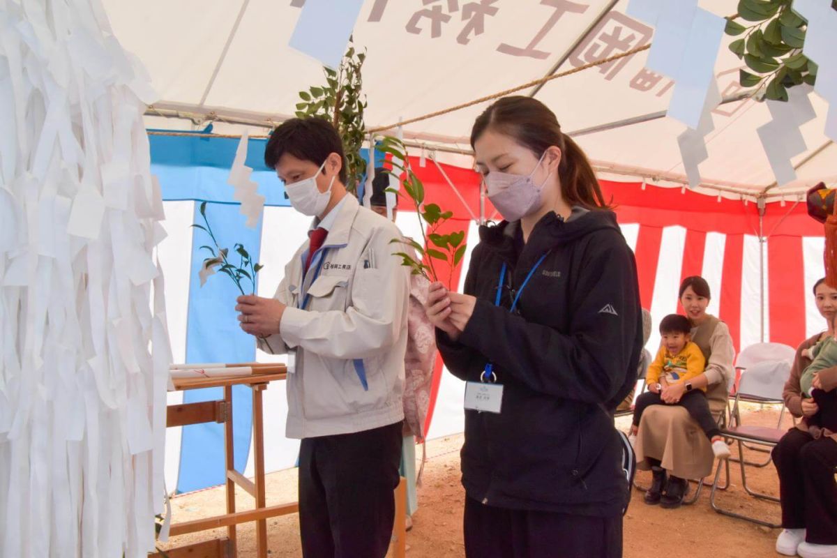 福岡県大野城市大城01　注文住宅建築現場リポート①　～地鎮祭～