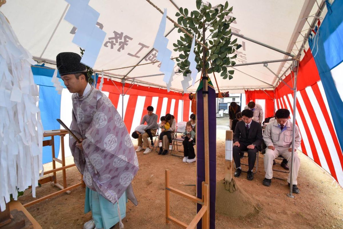 福岡県大野城市大城01　注文住宅建築現場リポート①　～地鎮祭～