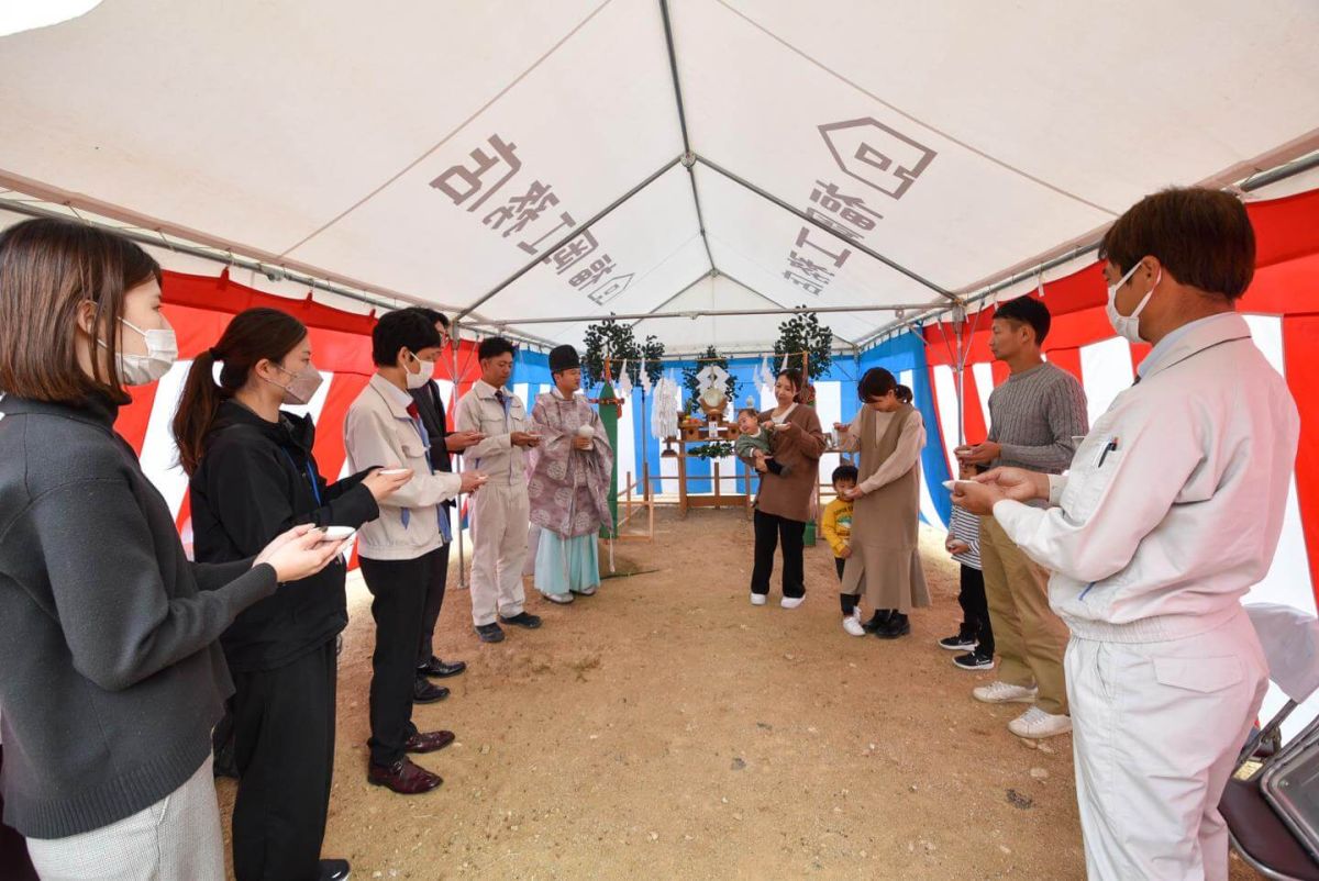 福岡県大野城市大城01　注文住宅建築現場リポート①　～地鎮祭～