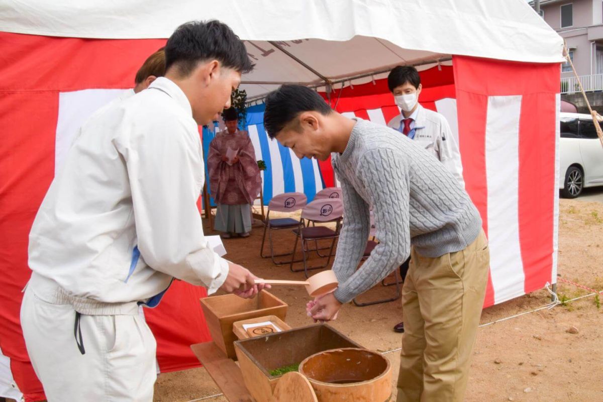 福岡県大野城市大城01　注文住宅建築現場リポート①　～地鎮祭～