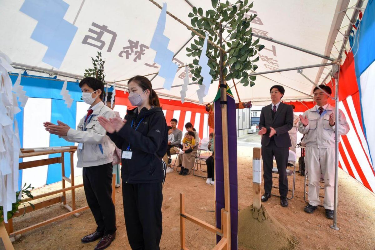 福岡県大野城市大城01　注文住宅建築現場リポート①　～地鎮祭～