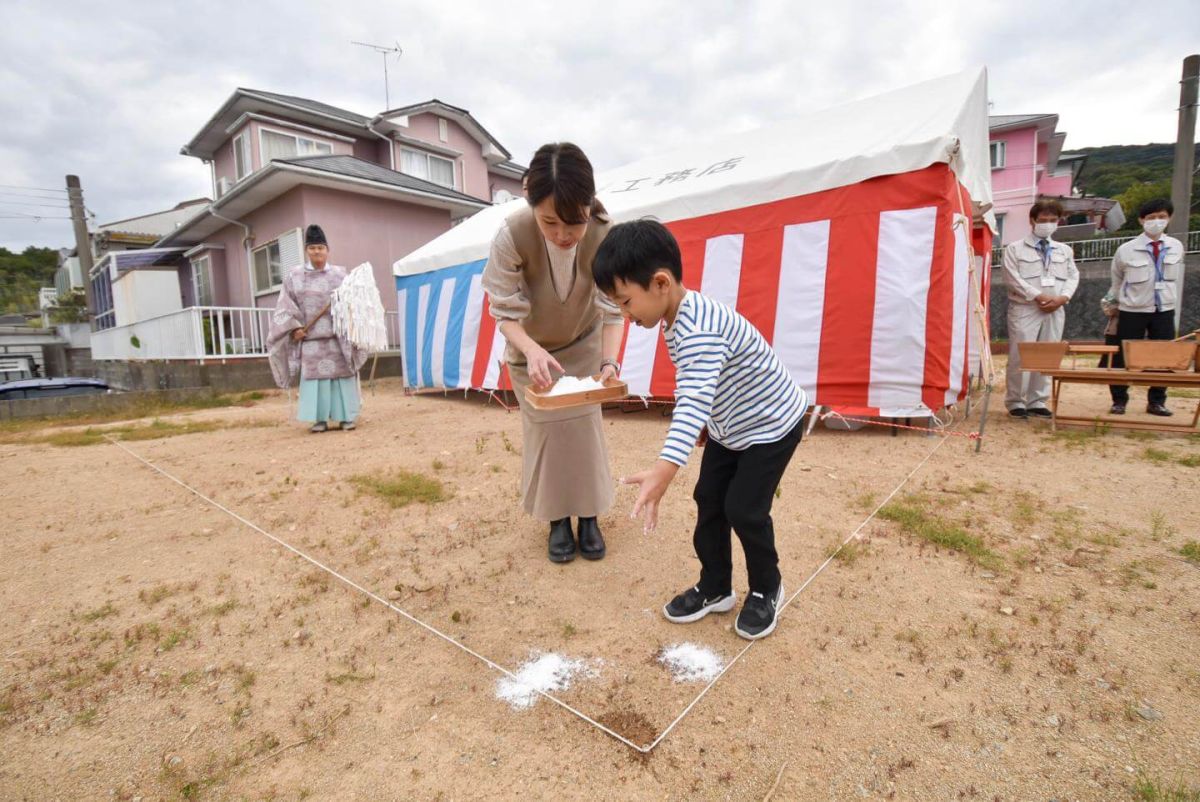 福岡県大野城市大城01　注文住宅建築現場リポート①　～地鎮祭～