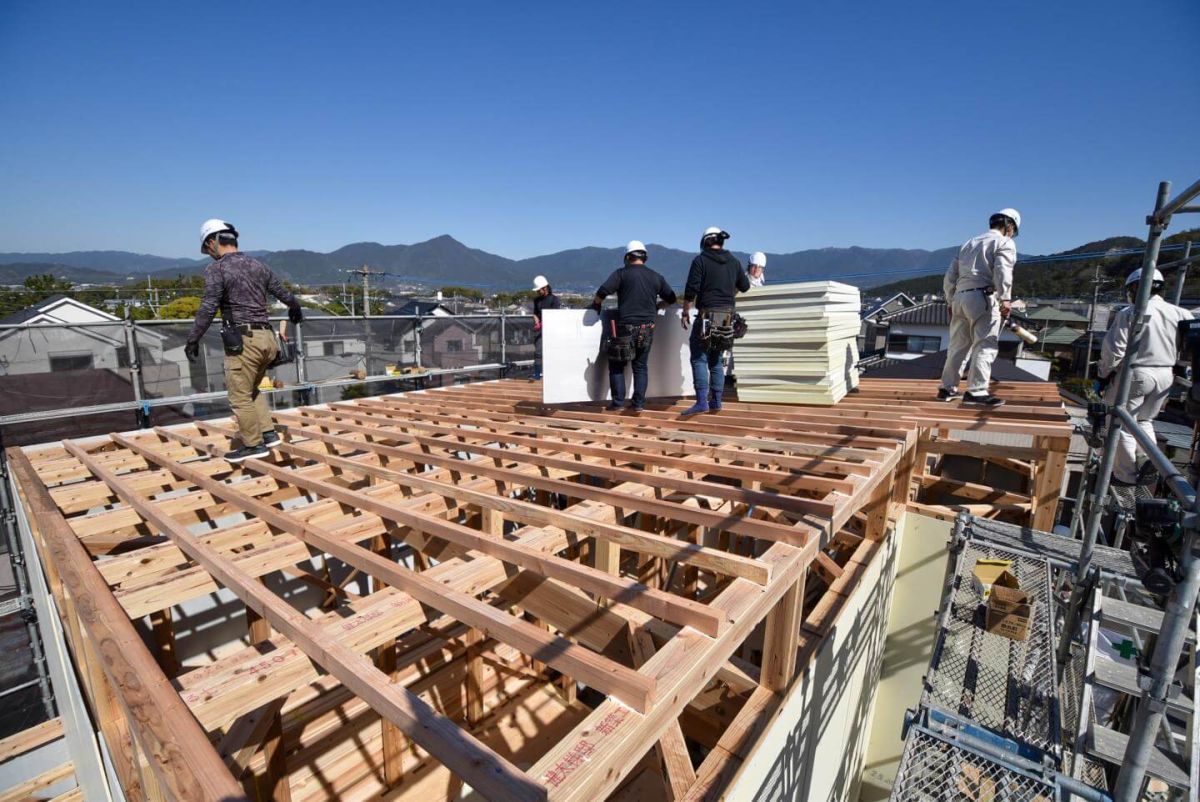 福岡県糟屋郡志免町07　注文住宅建築現場リポート④　～上棟式・後編～