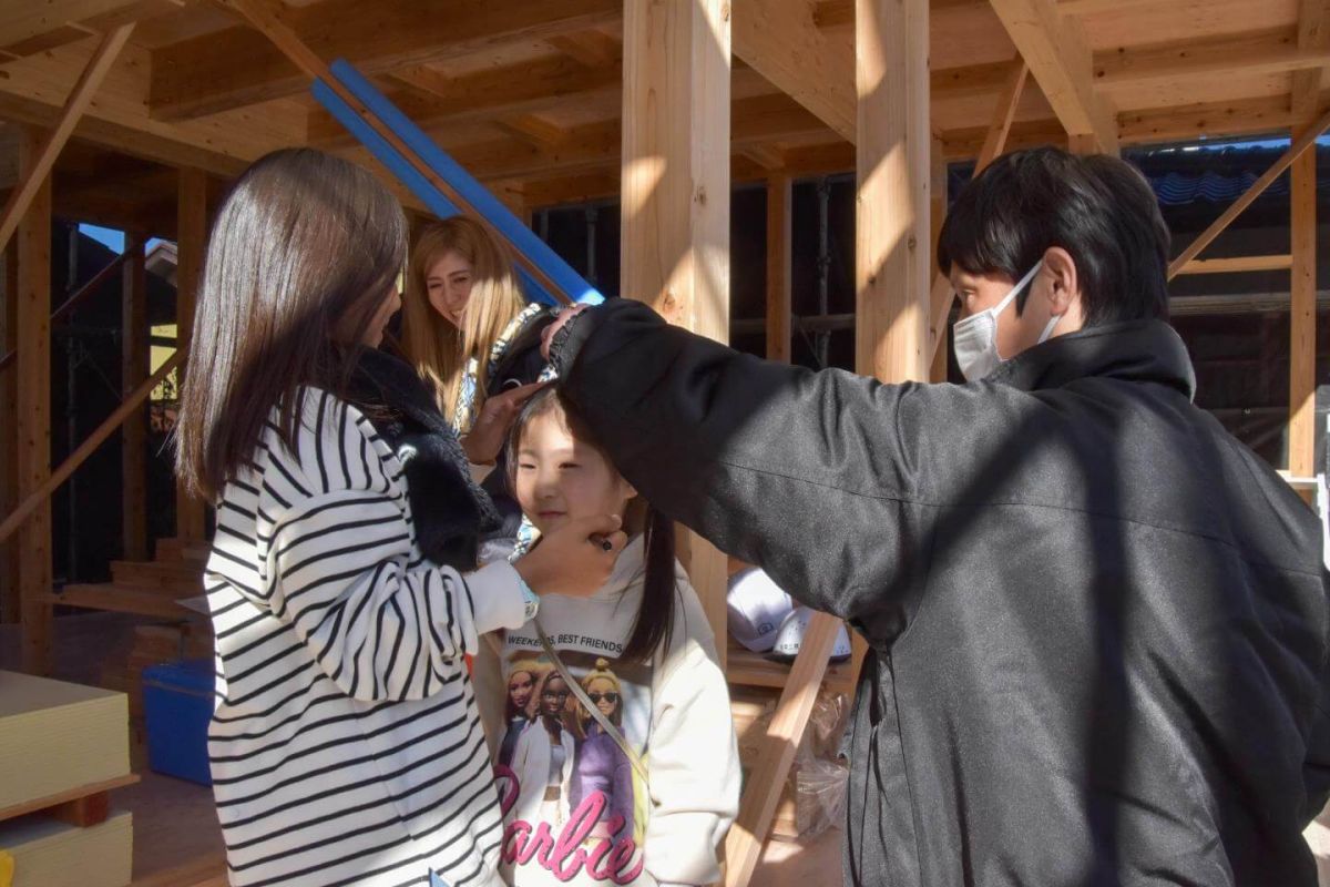 福岡県春日市14　注文住宅建築現場リポート③　～上棟式&餅まき～