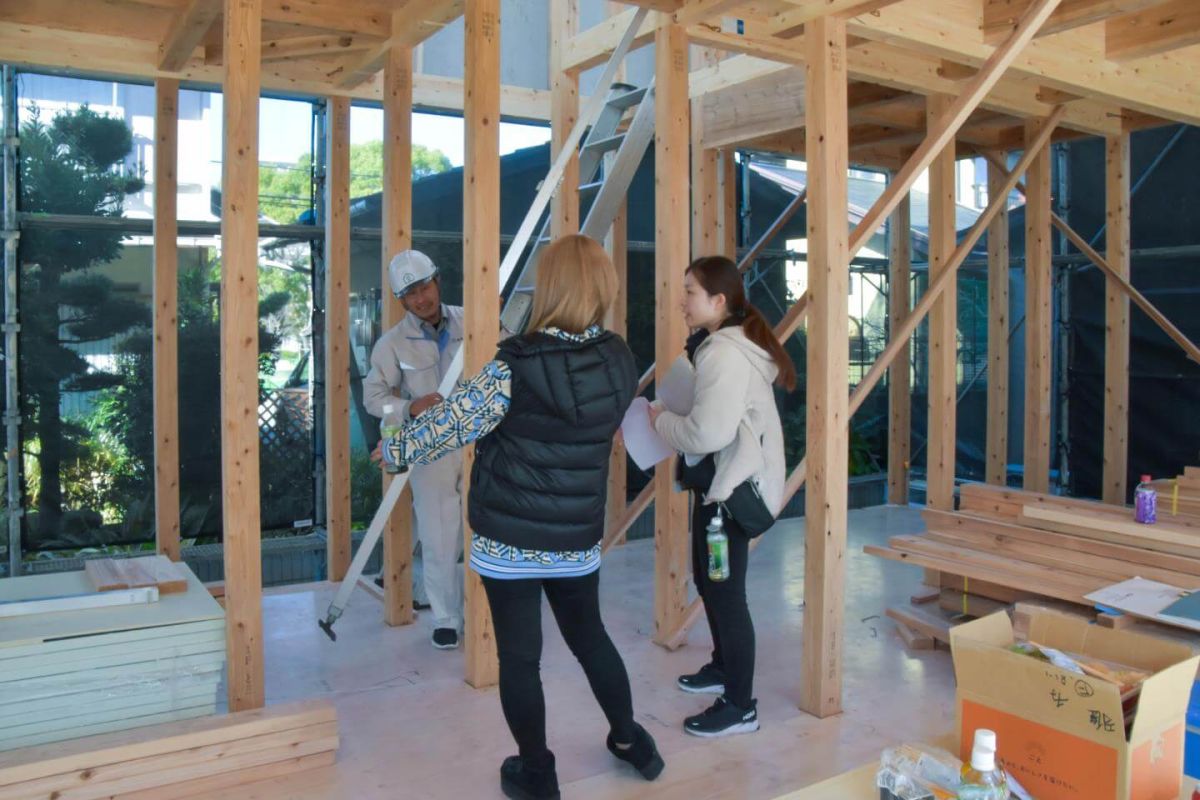 福岡県春日市14　注文住宅建築現場リポート③　～上棟式&餅まき～