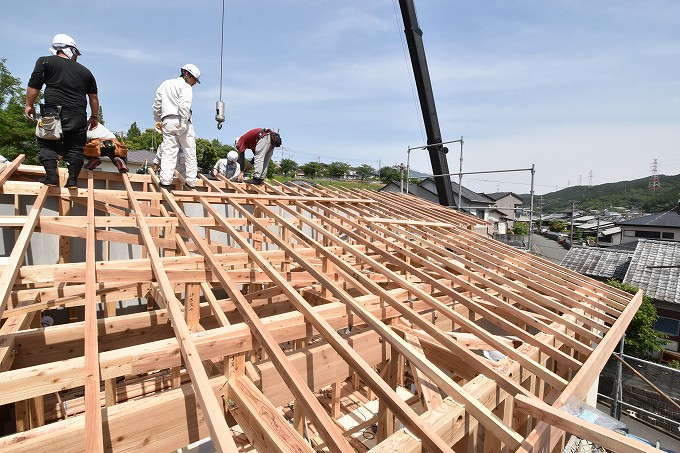 福岡県糟屋郡宇美町02　注文住宅建築現場リポート⑤　～上棟式～