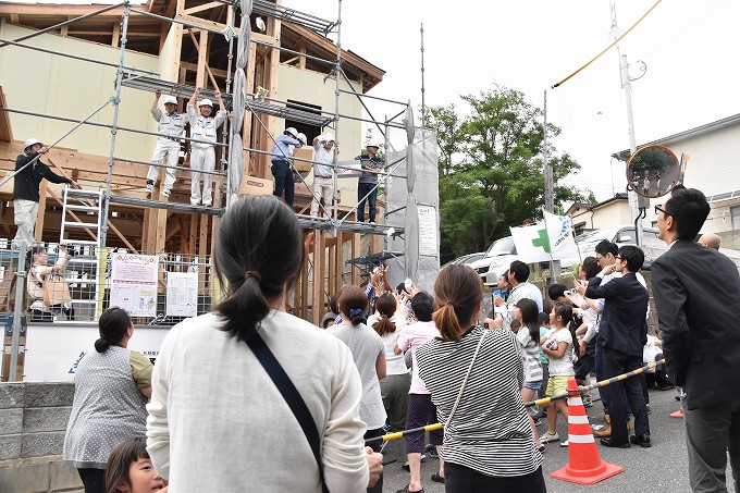 福岡県糟屋郡宇美町02　注文住宅建築現場リポート⑤　～上棟式～