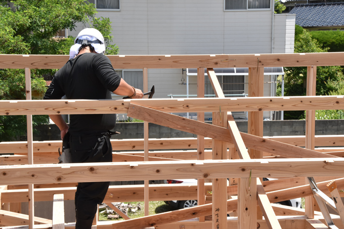 福岡県糟屋郡宇美町02　注文住宅建築現場リポート⑤　～上棟式～