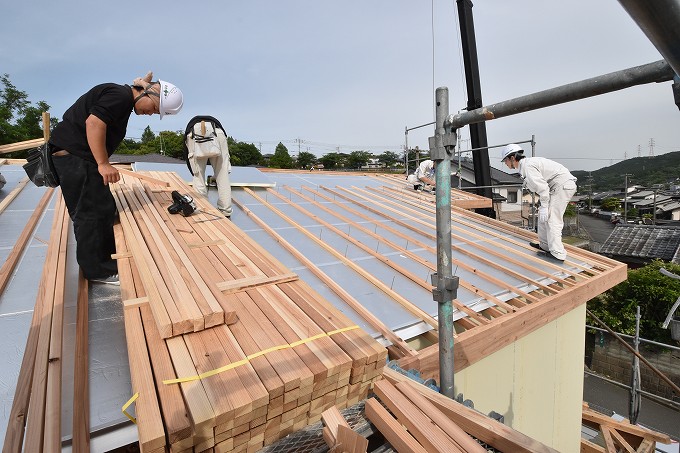 福岡県糟屋郡宇美町02　注文住宅建築現場リポート⑤　～上棟式～