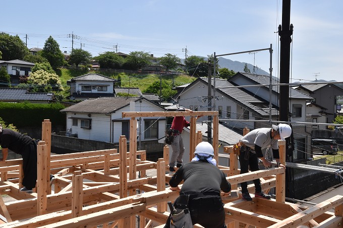 福岡県糟屋郡宇美町02　注文住宅建築現場リポート⑤　～上棟式～